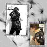 Feutrage main de Laines cardées et peignées (filature française), dentelle et de pongé de soie peint à la main